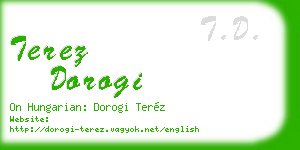 terez dorogi business card